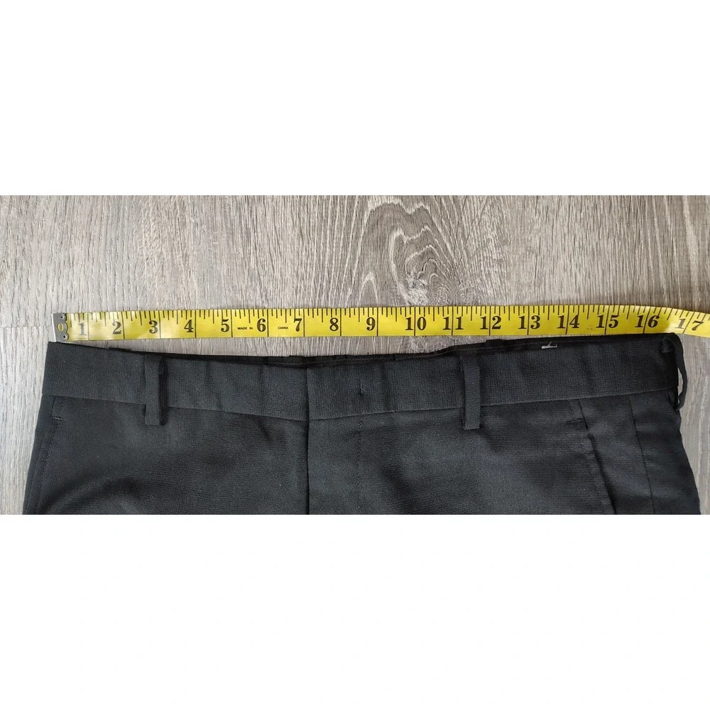 JOS. A.‎ Bank 1905 Custom Made Wool Blend Dress Pants 32R Black Flat Front